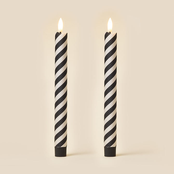 Tinkalink Fabric Wrapped LED Candles x 2 - Barley Twist