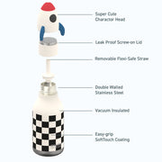 Asobu Bestie Bottle 460ml - Rocket Ship