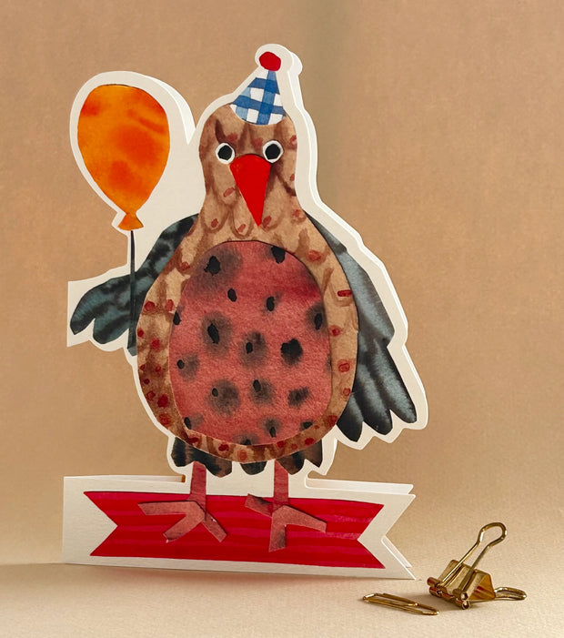 Poet & Painter Cut Out Card - Birdie
