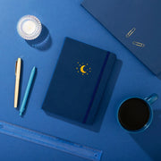 Yop & Tom Lined Notebook - Navy Moon & Stars