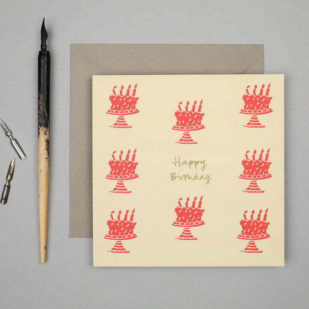 Poet & Painter Happy Birthday Cakes Card