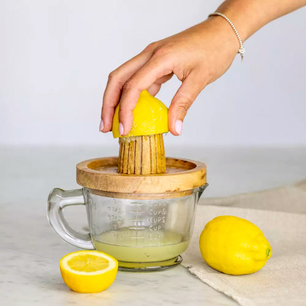 Glass & Wood Citrus Juicer