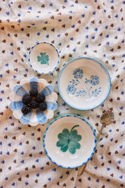 Small Ceramic Dipping Bowl - Hand-painted Clover