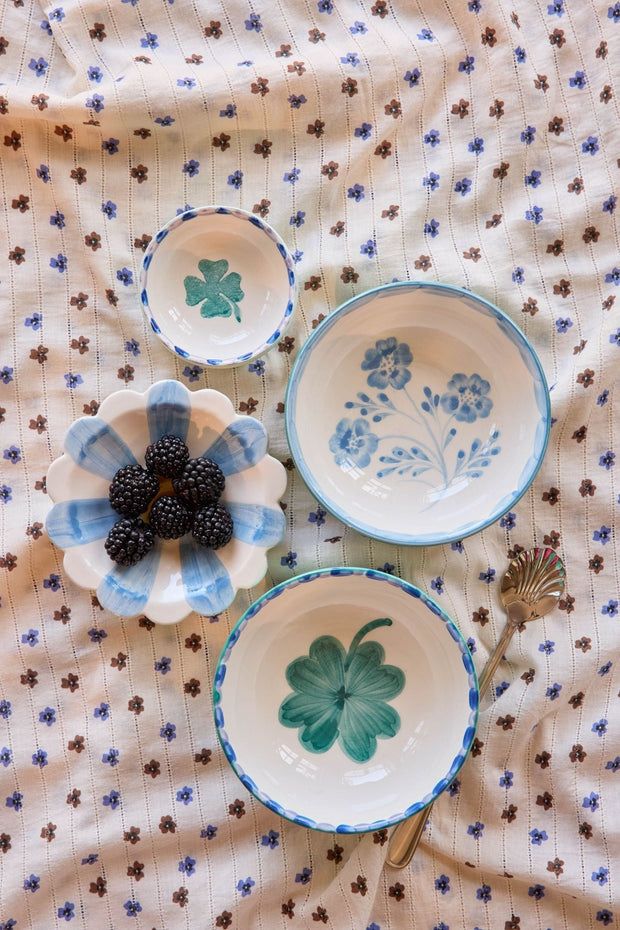 Small Ceramic Dipping Bowl - Hand-painted Clover