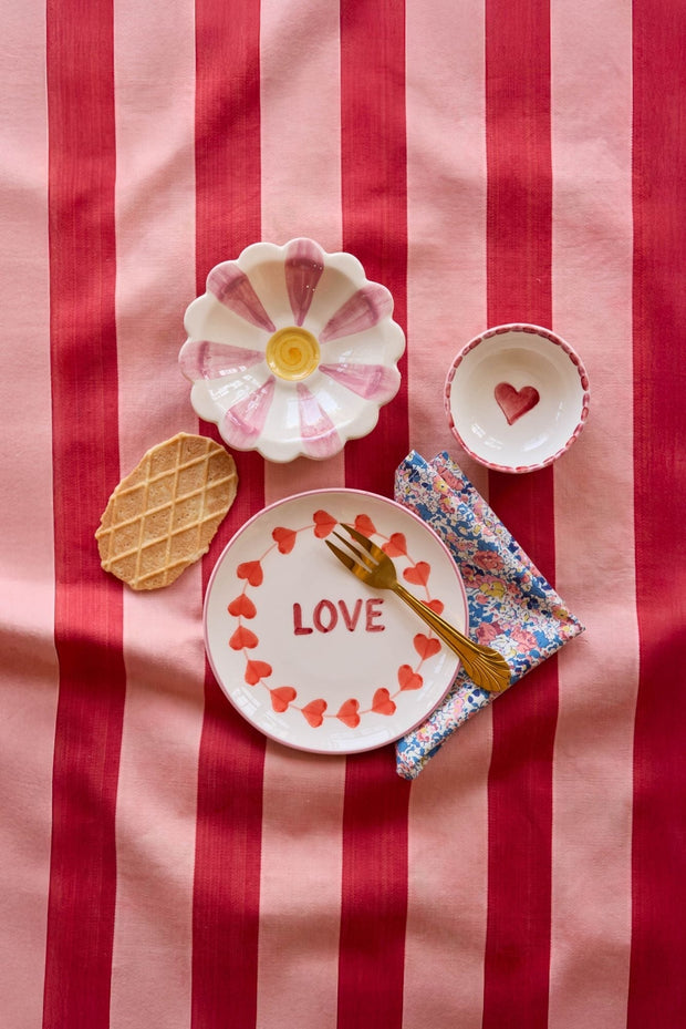 Small Ceramic Dipping Bowl - Hand-painted Heart
