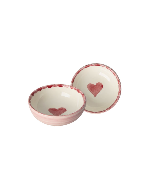 Small Ceramic Dipping Bowl - Hand-painted Heart