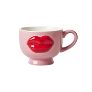 Pink Ceramic Lips Mug