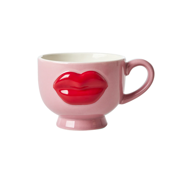 Pink Ceramic Lips Mug