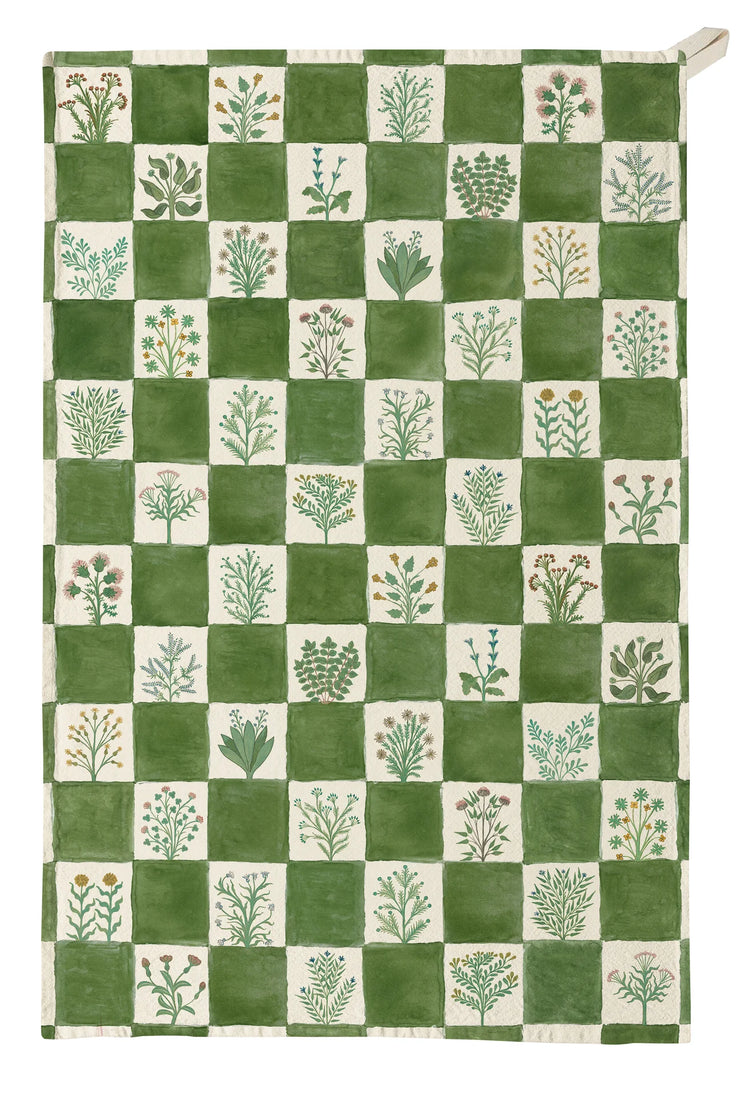 Roomytown Tea Towel - 15th Century Illustrated Herbs