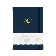 Yop & Tom Lined Notebook - Navy Moon & Stars