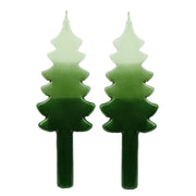 Talking Table Set of 2 Tree Shaped Candles - Green