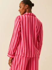 Stripe & Stare Long Sleeve Pyjama Top - Candy Pop Stripe