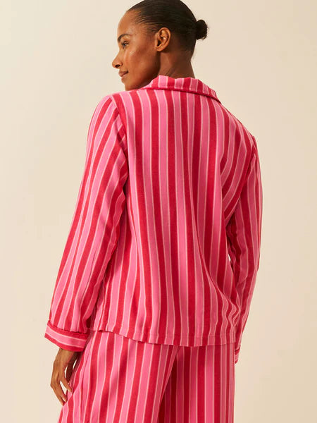Stripe & Stare Long Sleeve Pyjama Top - Candy Pop Stripe