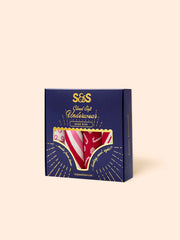 Stripe & Stare High Rise Knickers Box of 4 - Candy Cane Wishes