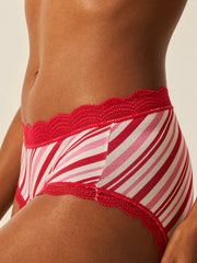 Stripe & Stare High Rise Knickers Box of 4 - Candy Cane Wishes