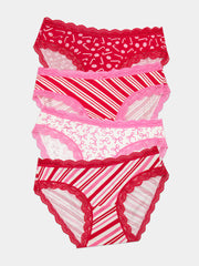 Stripe & Stare Original Knickers Box of 4 - Candy Cane Wishes