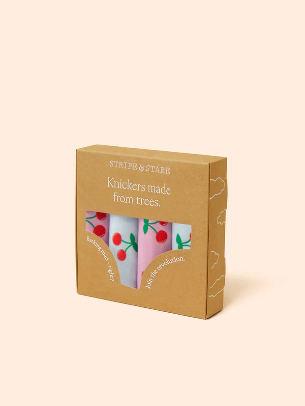 Stripe & Stare Original Knickers Box of 4 - Cherryade