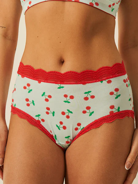 Stripe & Stare High Rise Knicker - Cherryade