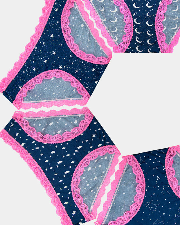 Stripe & Stare Original Knickers Box of 4 - Cosmic Star