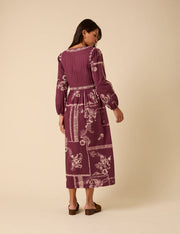Nobody's Child Monroe Embroidered Midi Dress