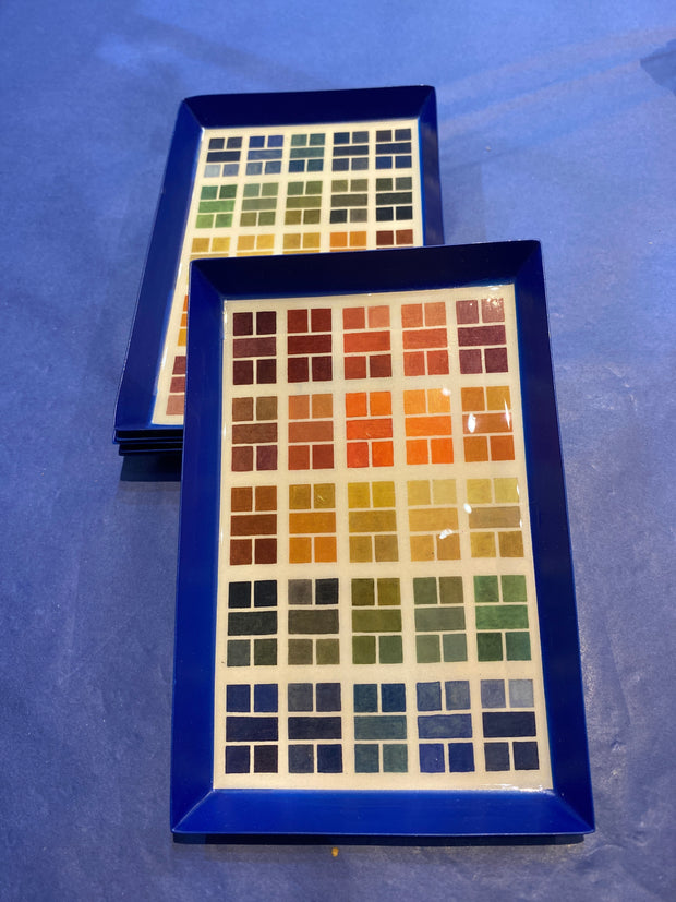 Roomytown Rectangle Enamel Tray - Watercolour Swatches