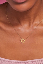 Modern Gold Flower Necklace