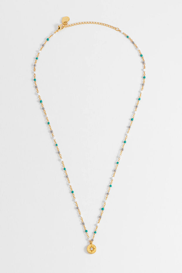 Enamel Beaded Star Necklace