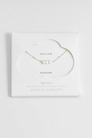 Beaded Chain And Pearl Necklace - Silver
