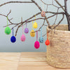 Felted Wool Easter Egg Decorations - Pack of 10
