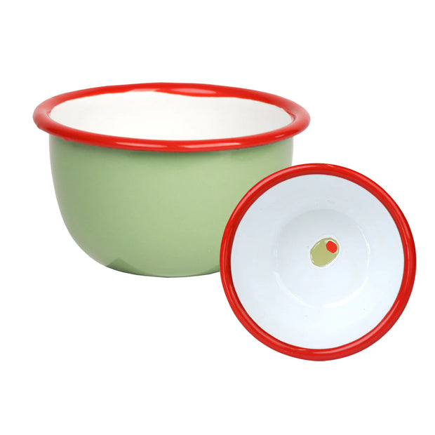 Bon Appetit Enamel Bowl 10cm - Olive