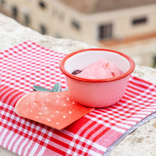 Bon Appetit Enamel Bowl 10cm - Strawberry
