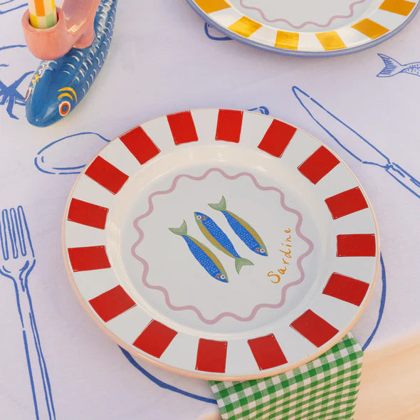 Bon Appetit Enamel Plates - Sardines
