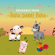 Legami Set of 4 Erasable Pens - Farm Sweet Farm