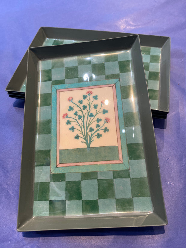 Roomytown Rectangle Enamel Tray - Herbs