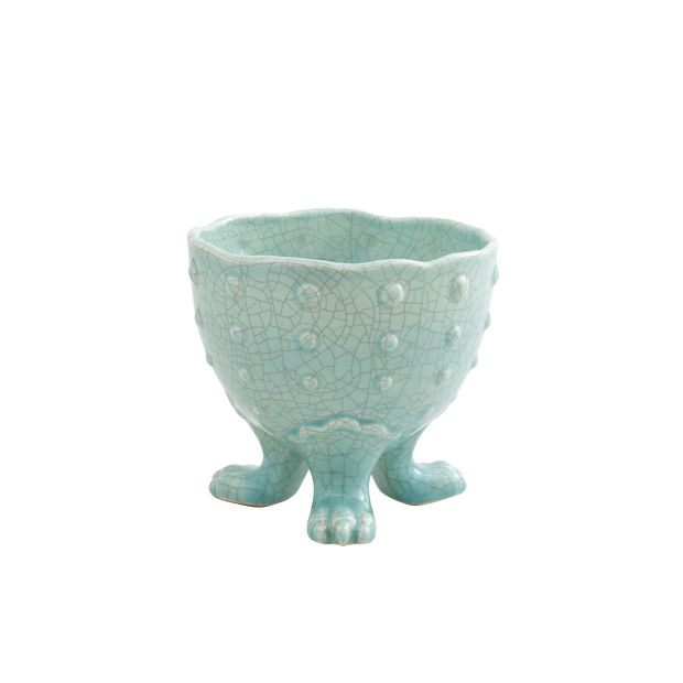 Rice Ceramic Flower Pot - Mint Small