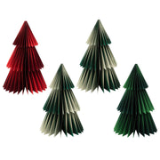 Paper Honeycomb Tree Decorations - Pack of 4