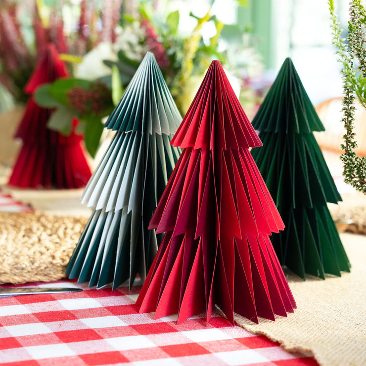 Paper Honeycomb Tree Decorations - Pack of 4
