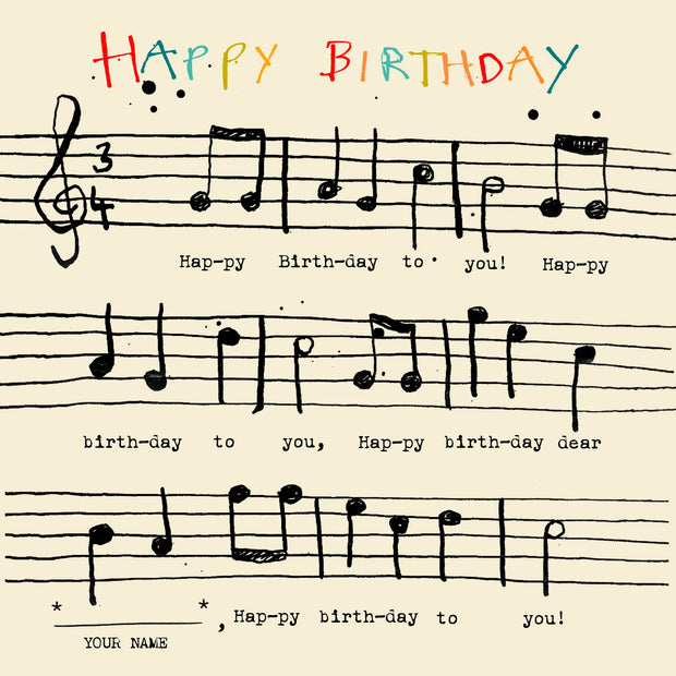 Poet & Painter Happy Birthday Music Card