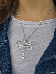 Hammered Dragonfly Necklace