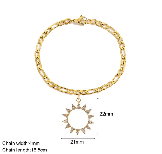 Love Sun Angel Charmed Bracelet