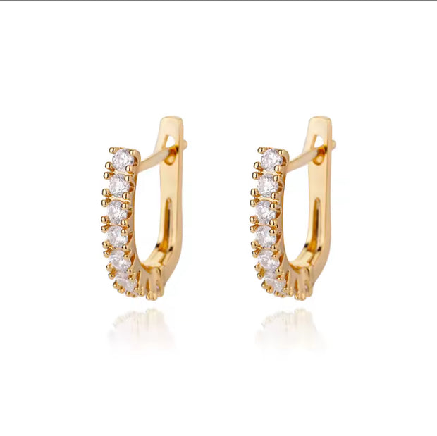 Diamante Elongated Hoops