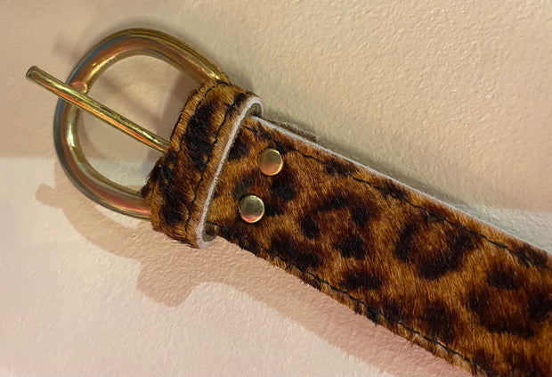 Leather Belts - Gold, Silver & Leopard