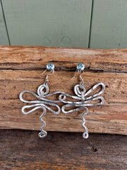 Hammered Dragonfly Earrings