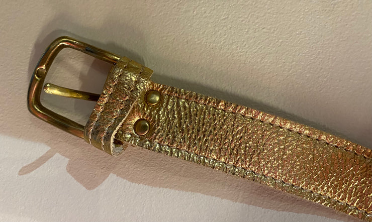 Leather Belts - Gold, Silver & Leopard