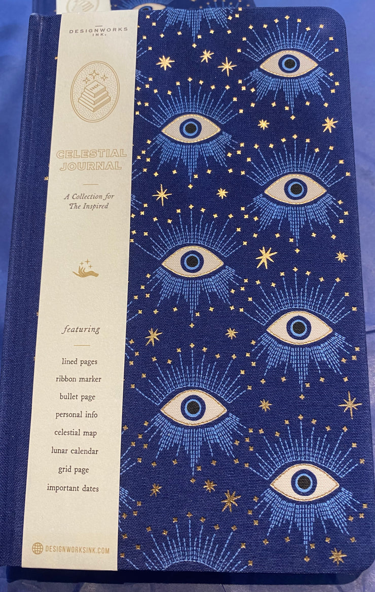 Celestial Navy Cloth Journal - Magic Eyes