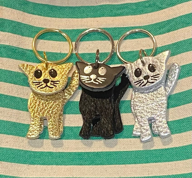 Leather Keyrings - Cat