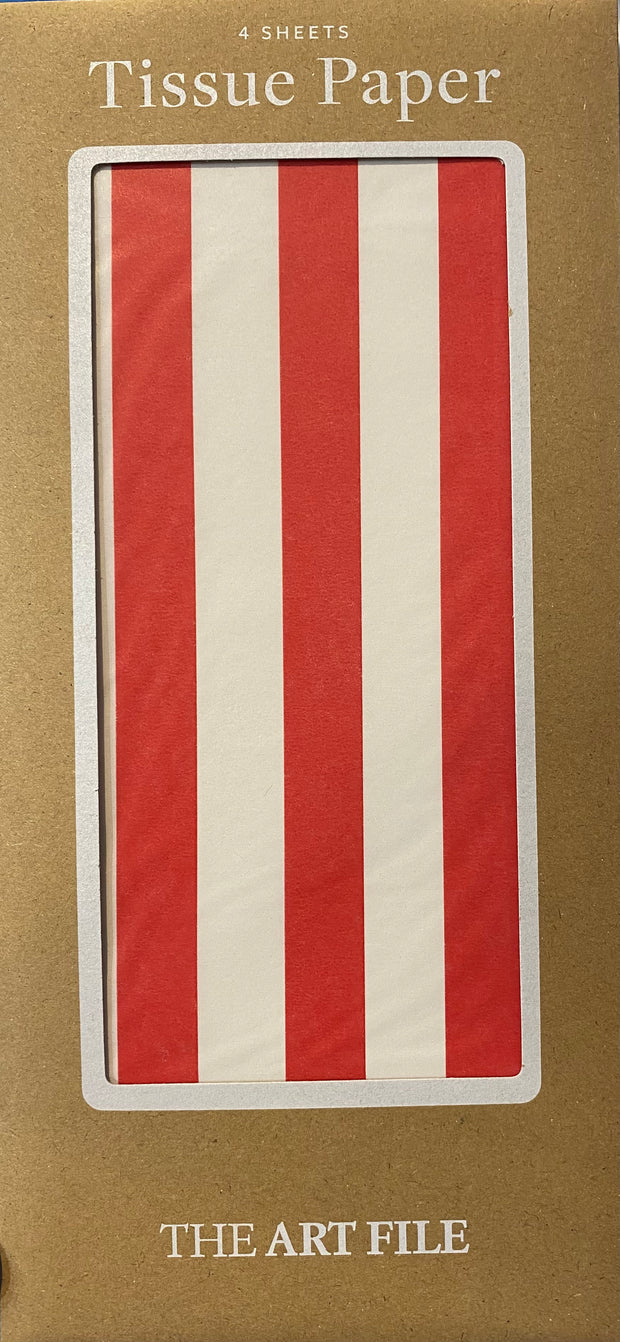 The Art File Christmas Tissue Paper - Candy Cane Stripes