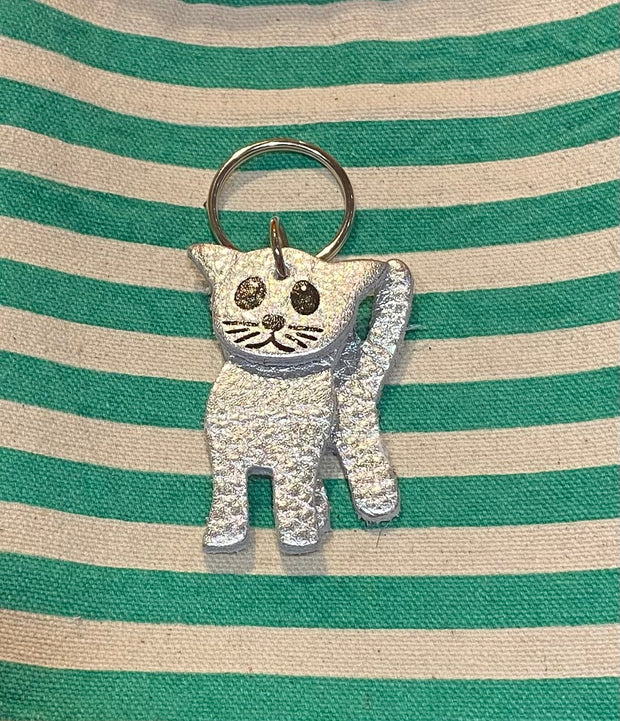 Leather Keyrings - Cat