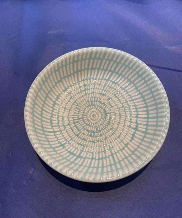 Ceramic Trinket Dishes - Blue Dash