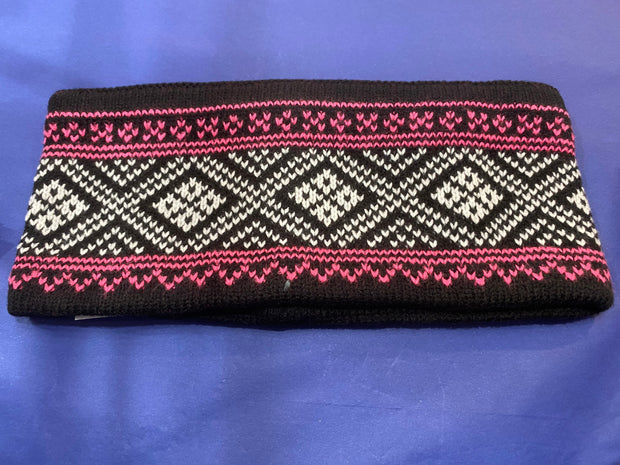 Alpine Headband - Black/Pink